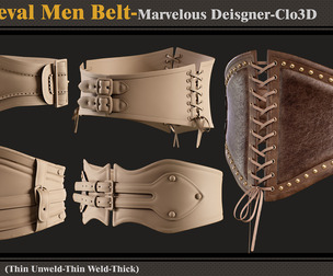 5 Medieval Mens Belt-MD-Clo3D-FBX-OBJ