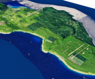 Tinian Island full 3d model terrain