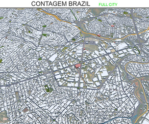 Contagem city Brazil 3d model 30km