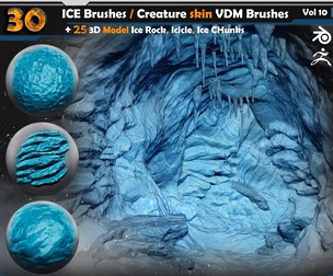 ICE Brushes / Creature skin VDM Brushes Vol 10