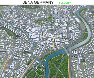 Jenac city  Germany 3d model 30km