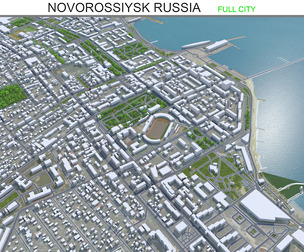 Novorossiysk city Russia 3d model 25km
