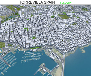 Torrevieja city Spain 3d model 10km