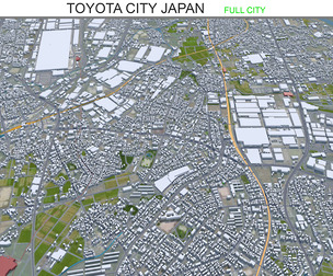 Toyota City Japan 3d model 60km