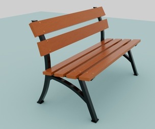 Wooden garden bench