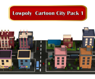 Lowpoly Cartoon City Pack 1
