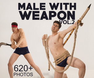 620+ Male with Weapons Poses Reference Pictures