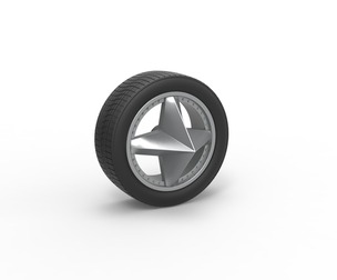 Car wheel 9 Scale 1:25