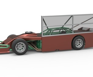 Asphalt Modified stock car with side wing 1:25