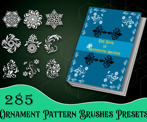 285 Ornament Pattern Brushes Presets for Photoshop