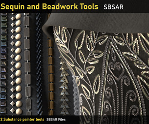 Sequin and Beadwork Tools-Substance Painter