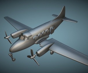 de Havilland DH-104 Dove - 3D Printable Model