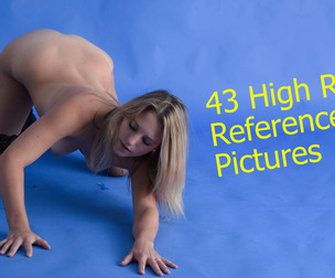 PR0057 - Blonde girl posing in black stockings
