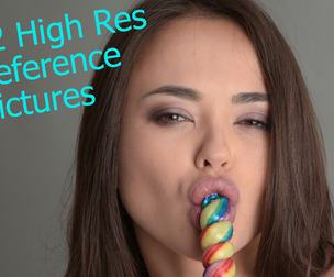 PRC059 - Beautiful Model posing with a lolli