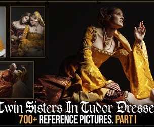 700+ Twin Sisters in Tudor Dresses