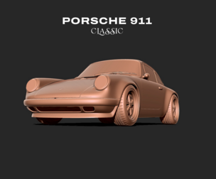 Porsche 911 classic 3d print model