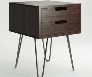 Vintage Mid Century Side Table by Blue Island Home