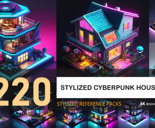 Stylized Cyberpunk House