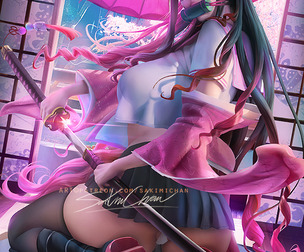 Bunny Warrior Nezoku JPG/PSD