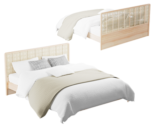 Boho Chic Rattan Bed
