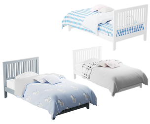 Country Blue Checker Bed