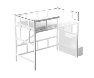 Sleek Loft Bed With Desk
