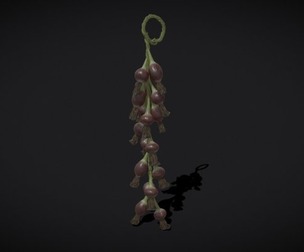 Hanging Red Onions