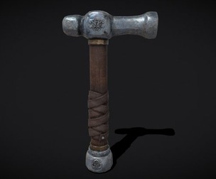 Ornate Ball Peen Hammer