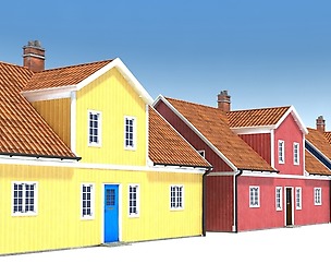 Three Houses Low Poly