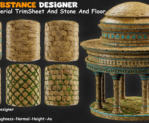 Stylize Material Trim Sheet And Stone Floor vol.01