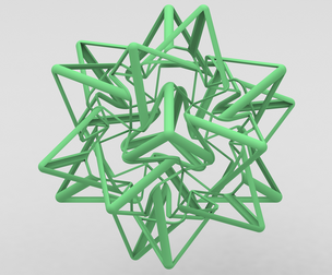 Wireframe Shape Compound of Five Tetrahedra