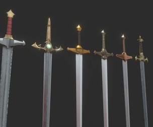 Sword Collection Low Poly