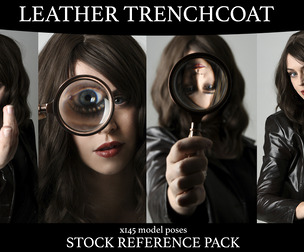 Leather Trenchcoat - Stock model reference pack