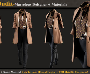 Girls Outfit-Models+Materials