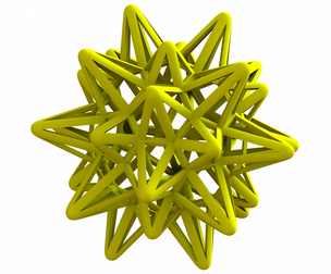 Wireframe Shape Stellated Truncated Icosahedron