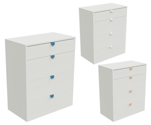 Compact White Drawer Chest