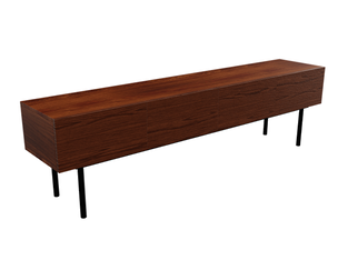 Retro Long Wooden Media Unit