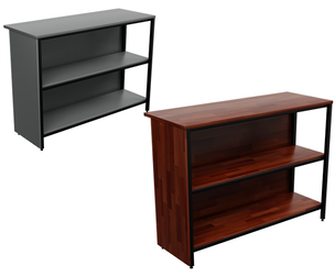 Rustic Bookshelf Console