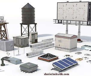 Low Poly Roof Element PACK