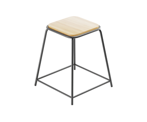 Sleek Wooden Bar Stool
