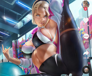 Gwen Gym Day JPG/PSD