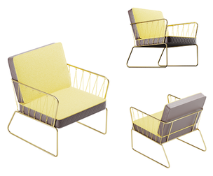 Vibrant Yellow Sling Chair