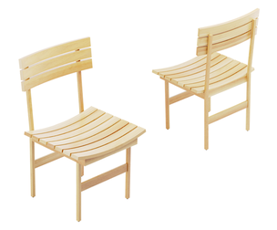 Minimalist Slatted Wood Chair
