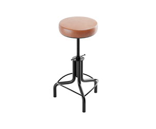 Classic Leather Adjustable Stool