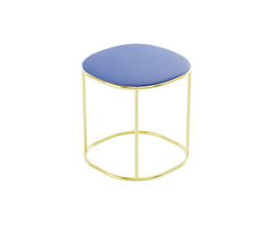 Modern Circular Velvet Stool