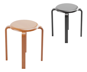 Sleek Tangerine Stool