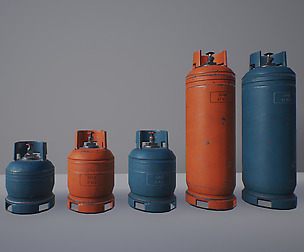 Gas Bottles - Game Ready