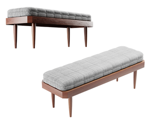 Modern Plaid Bench
