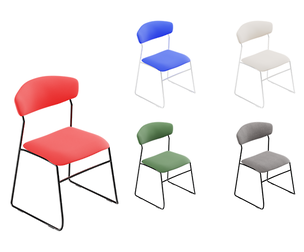 Vibrant Sled Base Chair