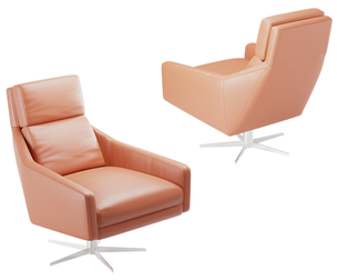 Modern Peach Accent Chair
